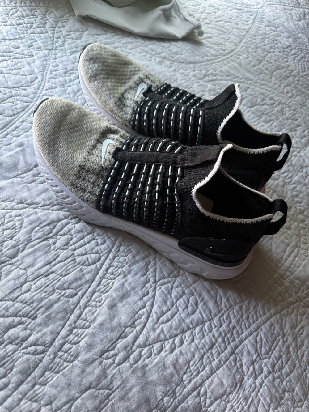 Nike Kids Black and Gray Knit Slip-On Sneakers - Picture 7 of 7